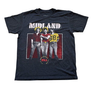 Retro Midland Band T-shirt The Breakers Tour USA Large Honkey Tank Country
